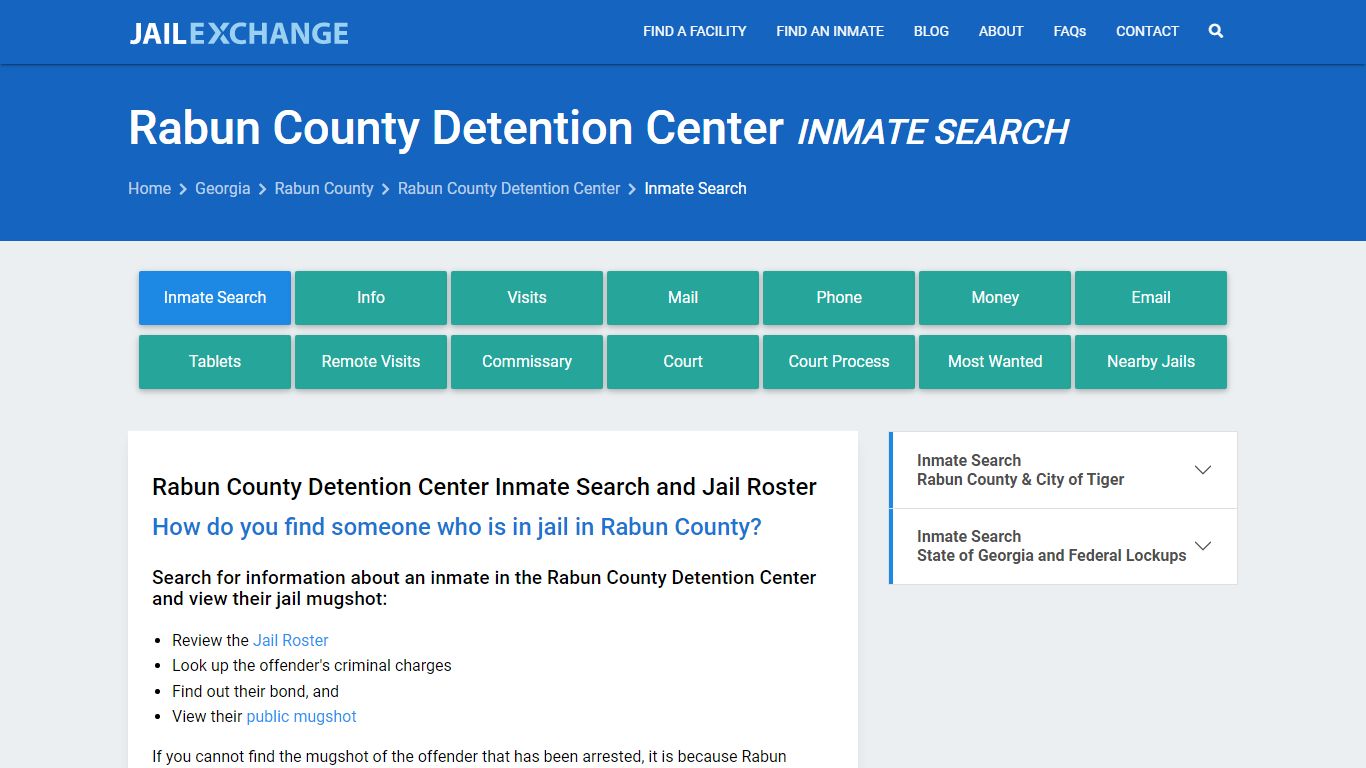 Rabun County Detention Center Inmate Search - Jail Exchange